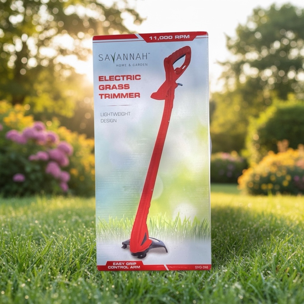 New Savannah Electric Grass Trimmer - Red SHIP ALONE ITEM